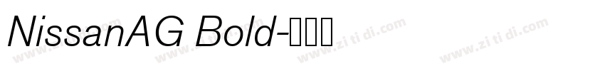 NissanAG Bold字体转换